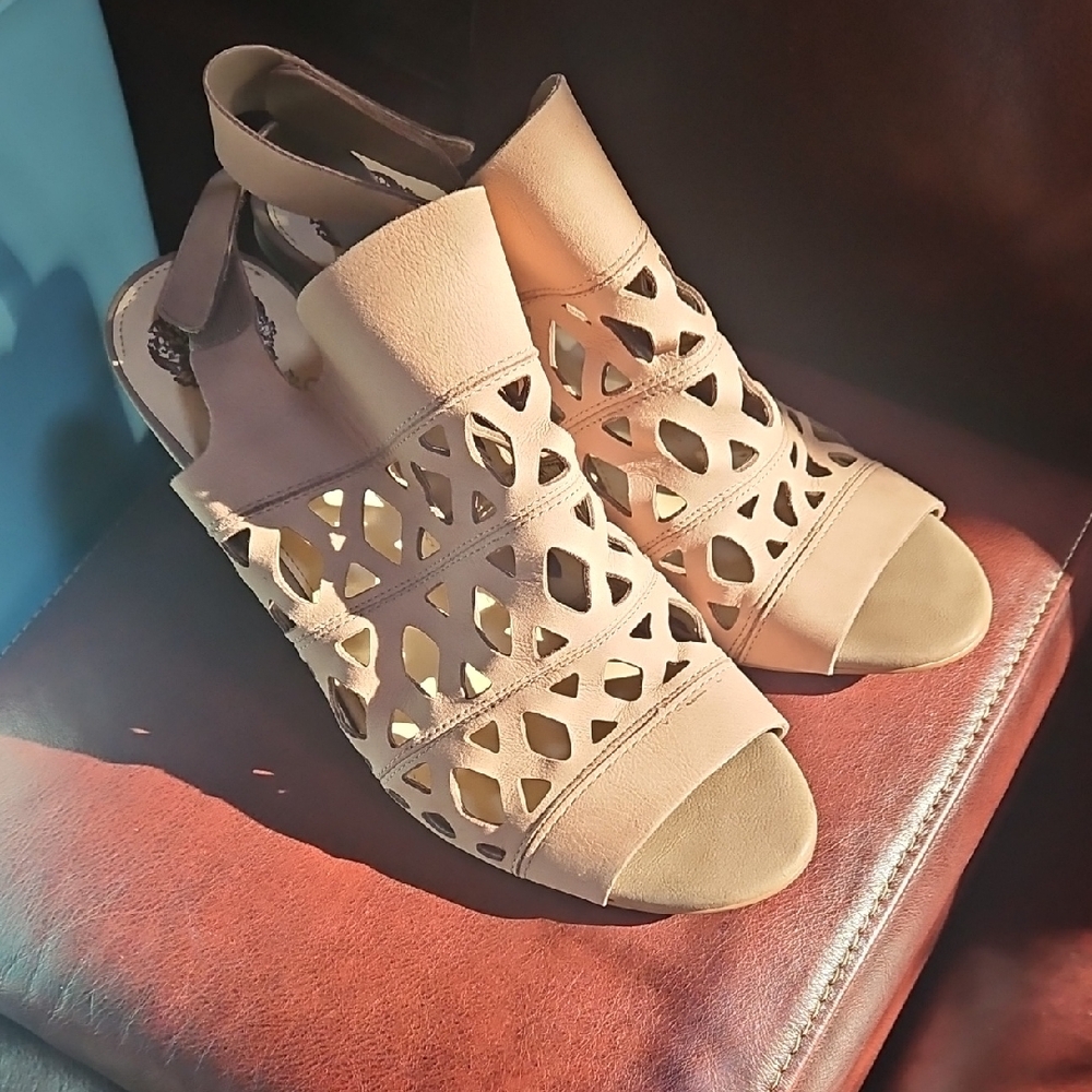 Vince Camuto Tan Cutout Sandals